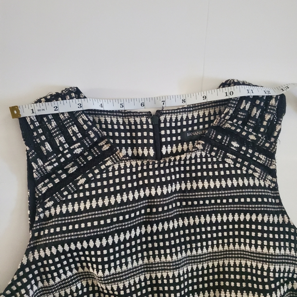 Banana Republic Black & White sleeveless dress sz 6 - Picture 6 of 13